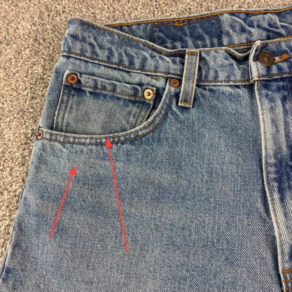 Vintage 90s‎ Levi's 550 Relaxed Fit Tapered Leg Jeans Made USA Puerto Rico 32x31